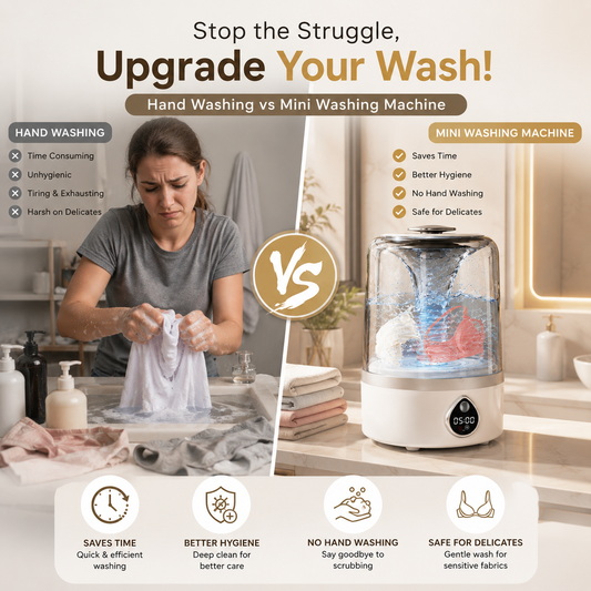 Cordless Portable Mini Washing Machine for Underwear, Socks & Delicate Clothes